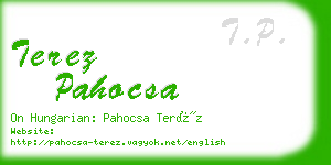 terez pahocsa business card